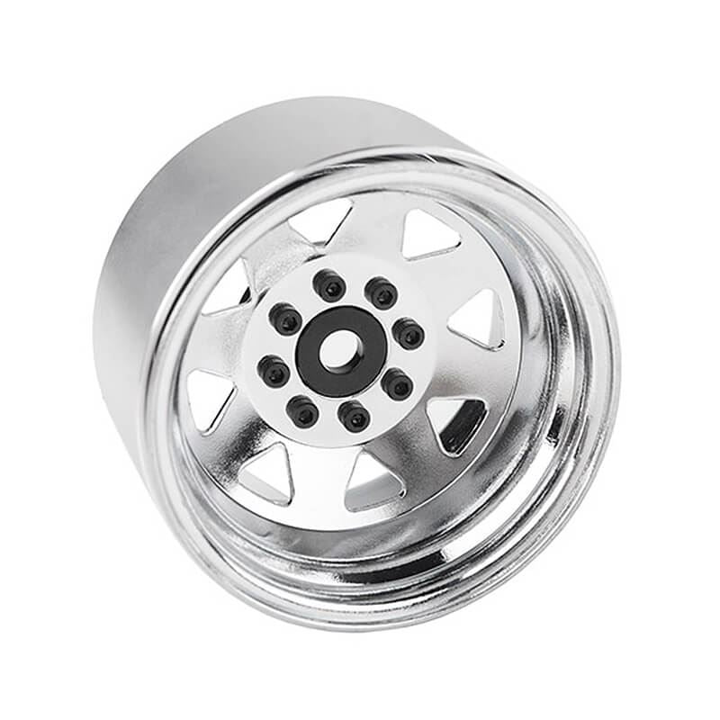 Rc4Wd 8Lug Deep Dish Wagon 1.9 Steel Stamped B/L Wheels Chrme