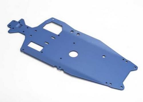 TRAXXAS Chassis, 6061-T6 aluminium (3mm) (blue), adhesive foam pad(1