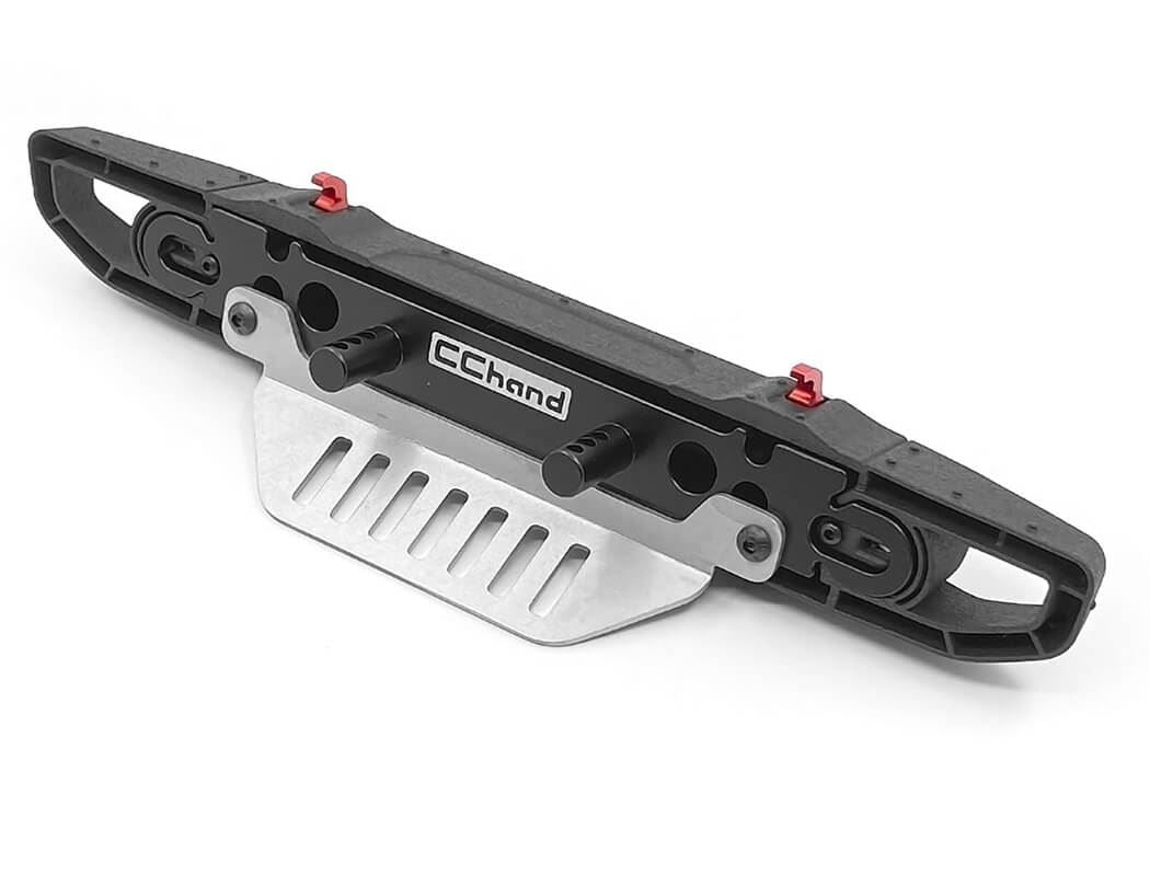 RC4WD OEM WIDE FRONT BUMPER W/ LICENSE PLATE HOLDER + STEERING GUARD FOR AXIAL 1/10 SCX10 III JEEP (