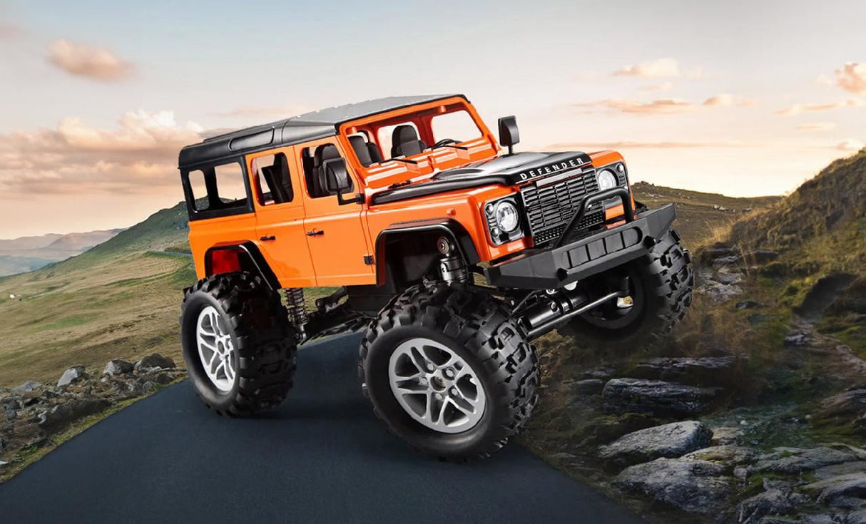 Doubleeagle Orange 1:14 Rc Land Rover Defender Rock Crawler