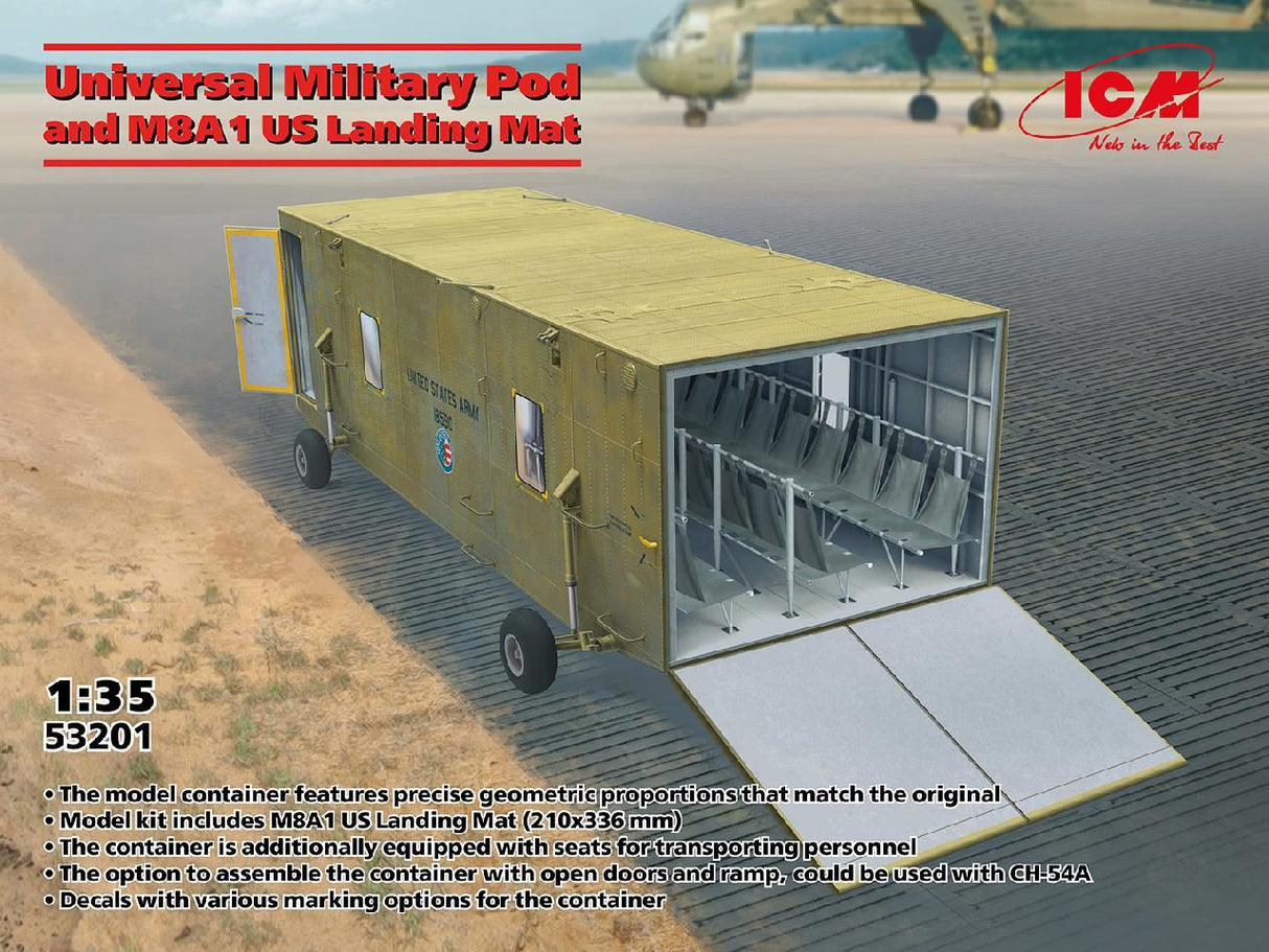Icm Universal Military Pod With M8A1 U.S. Landing Mat