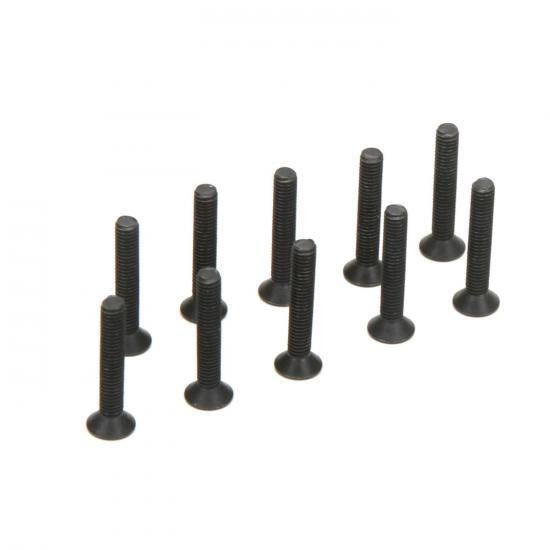 TLR Flat Head Screws, M3 x 18mm (10)