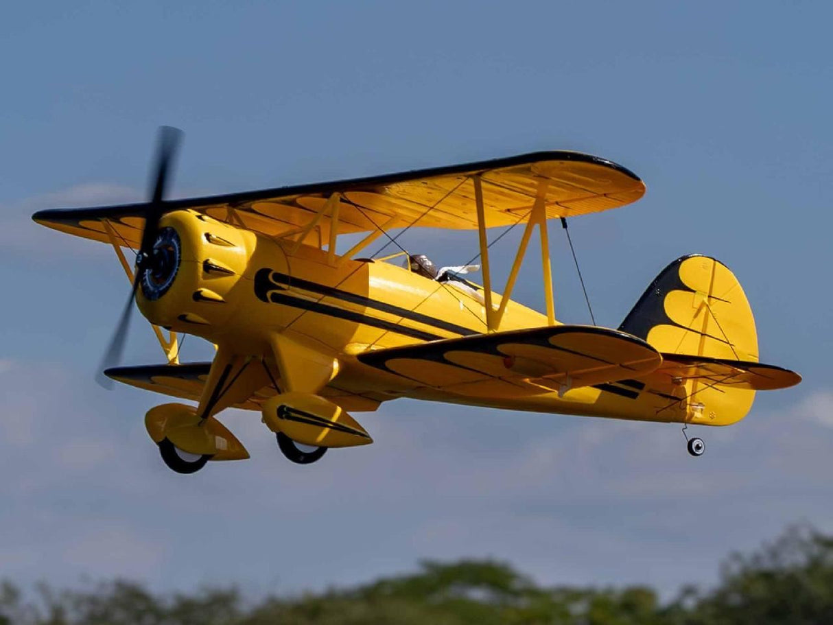 E Flite UMX WACO BNF Basic with AS3X and SAFE Select, Yellow