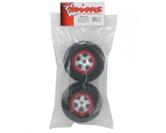 Traxxas Tires &Wheels:Sct S.Chr/Red B'L W/Ultrasoft(2Wd Rr,4Wd Fr/Rr
