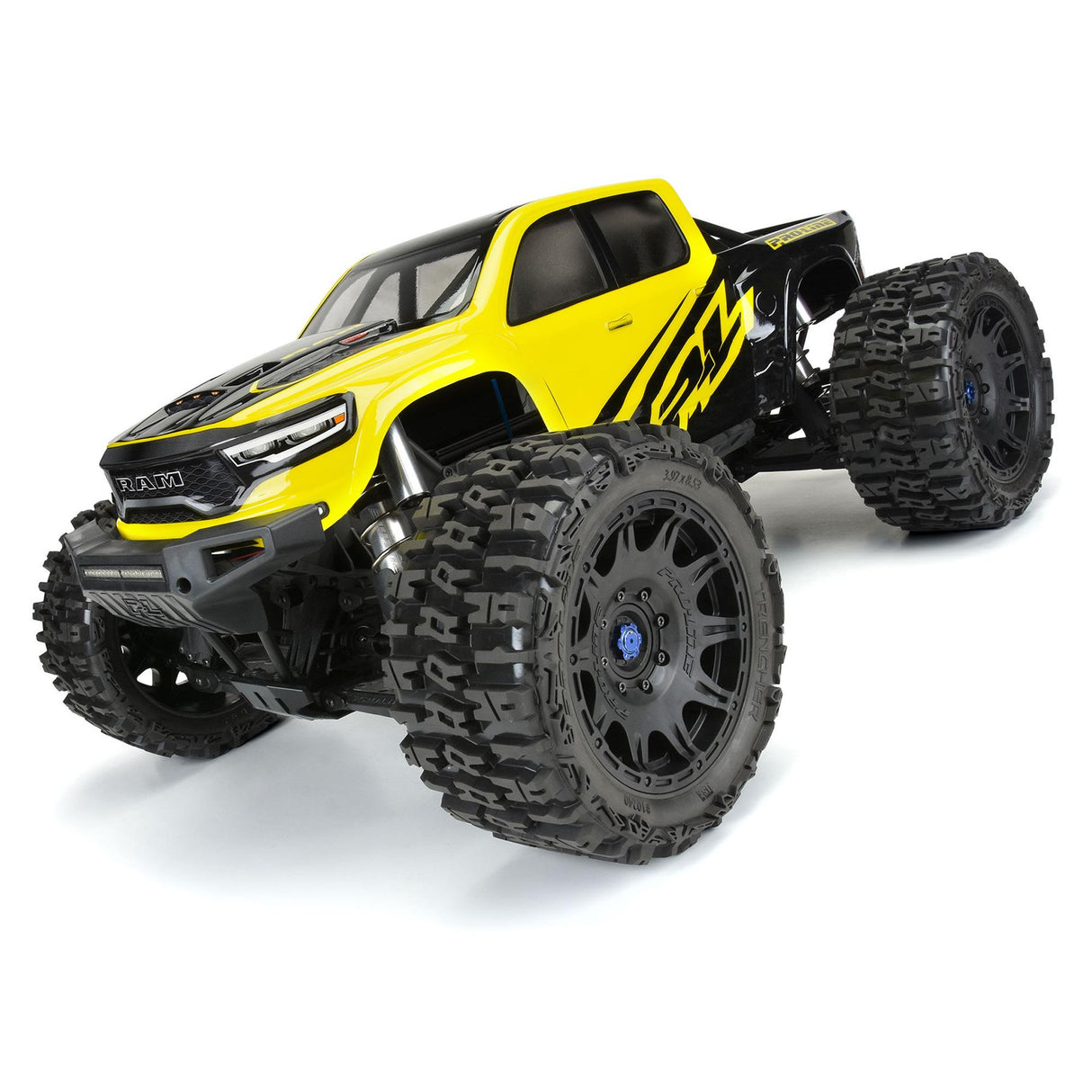 Proline 1/6 Trencher F/R 5.7In Tires Mounted 24mm Black Raid 8X48 Hex