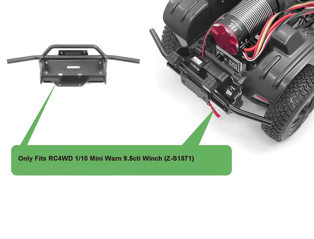 RC4WD STEEL TUBE FRONT BUMPER W/ FLOOD LIGHTS FOR MST 4WD OFF-ROAD CAR KIT W/ J4 JIMNY BODY