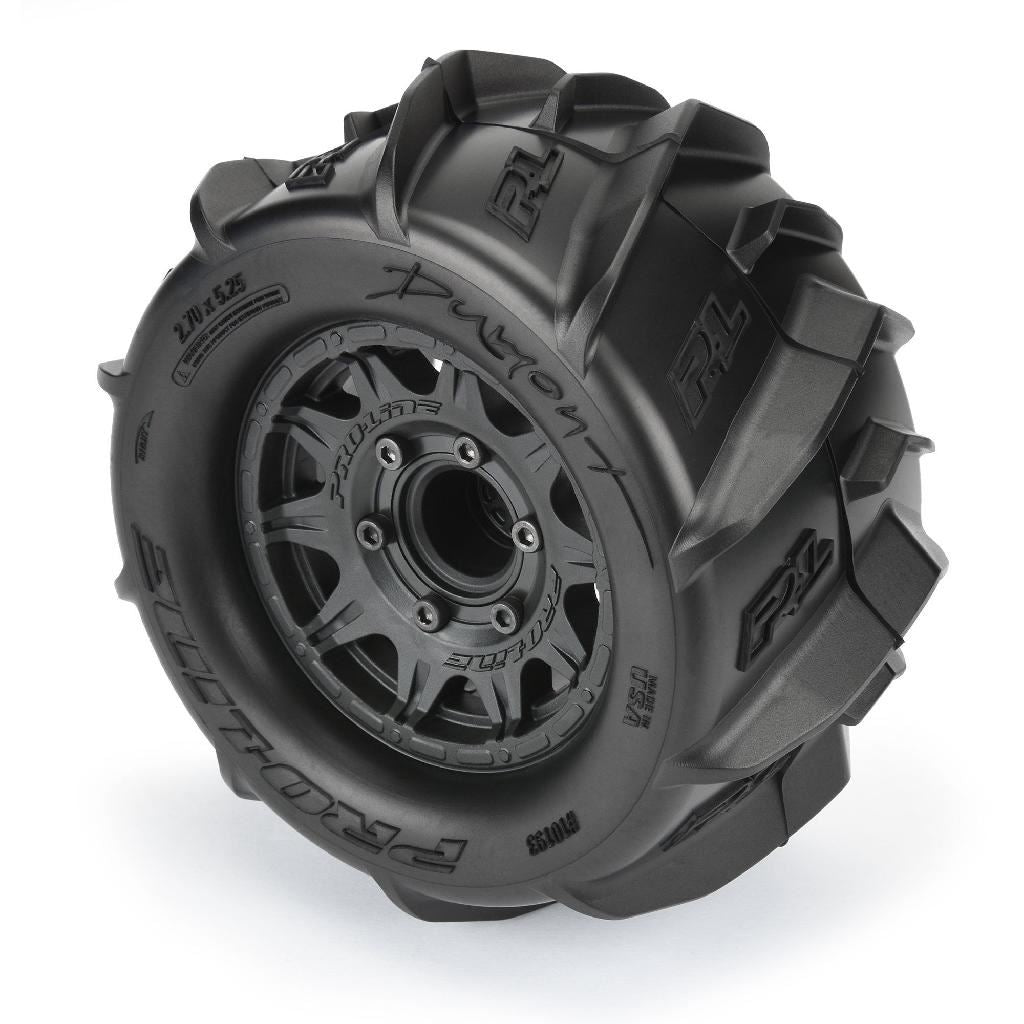 Proline 1/10 Dumont Front/Rear 2.8In Mt Tires Mounted 12mm Blk Raid (