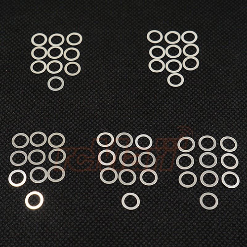 Yeah Racing 5x7mm Stainless Steel Spacer Set 0.1 0.15 0.2 0.25 0.3mm
