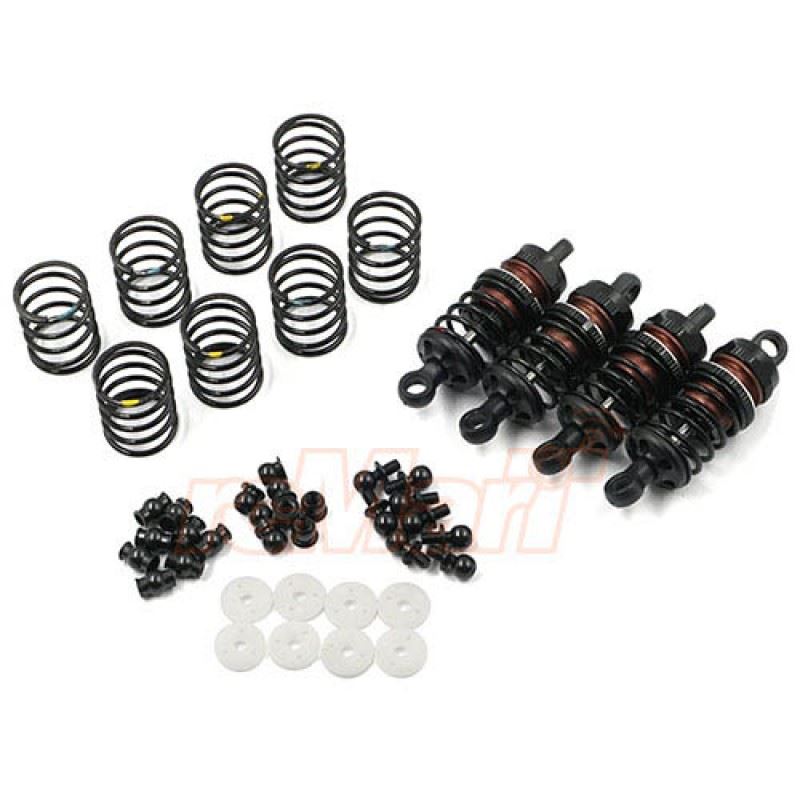 Yeah Racing Aluminum Big Bore Go 50mm Damper Set 4pcs for 1/10 RC Touring Car Black