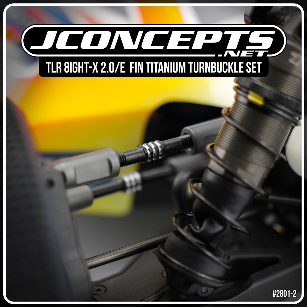 TLR 8ight-X2.0/XE Fin Ti Turnbuckle set - Blk -7pc