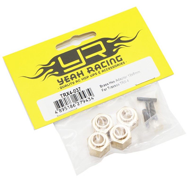 Yeah Racing 12mm Brass Hex Adaptor 8mm Offset 4pcs For Traxxas TRX-4 TRX4-6