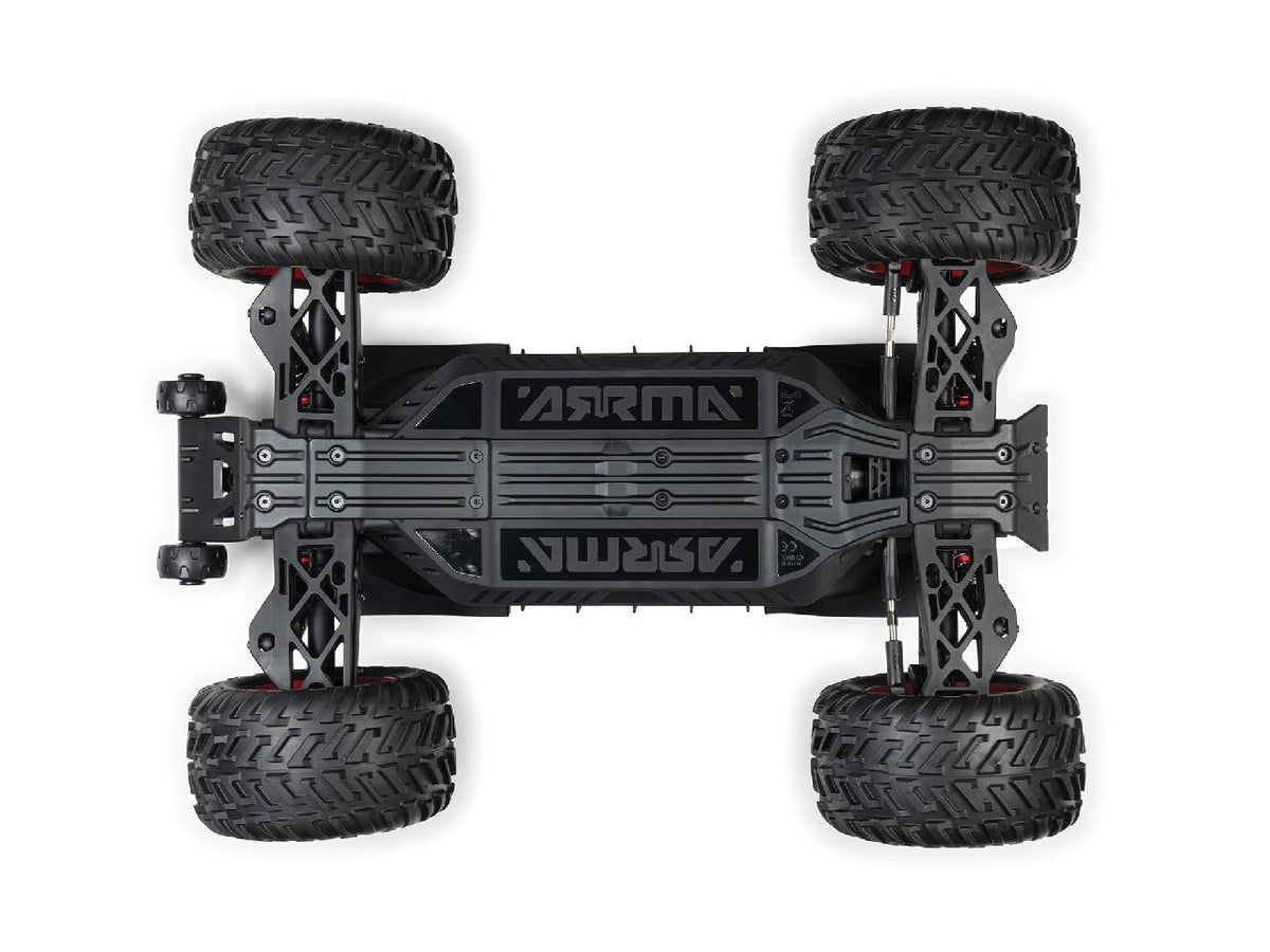 Arrma 1/8 Quake 4S Dsc 4X4 Rtr Monster Truck, Black/Red