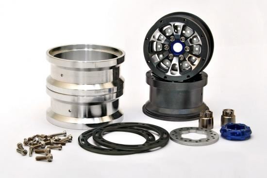 HOBAO DC-1 CNC ALUM. BEADLOCK 1.9" 6-SPOKE WHEELS BLACK (2)