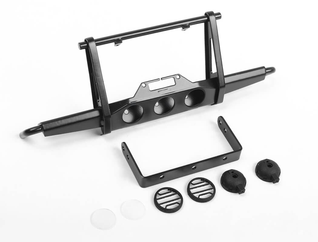 RC4WD SHIRYA FRONT WINCH BUMPER W/ LIGHTS FOR VANQUISH VS4-10 ORIGIN BODY (BLACK)