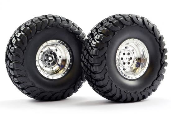 FASTRAX 1:10 CRAWLER GRANITE 2.2 SCALE WHEEL ø140MM TYRE (CHROME)