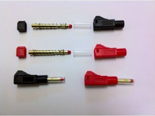 FUSION 4.0mm Shielded Gold Plug (Red&Black) 2prs