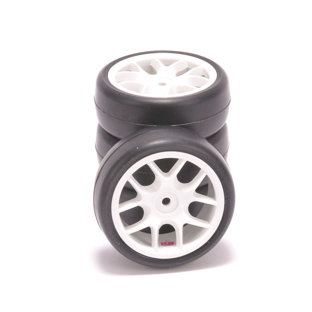 Ride 1/10 Belted Tr09 Slick Tyres 10 Spoke - White