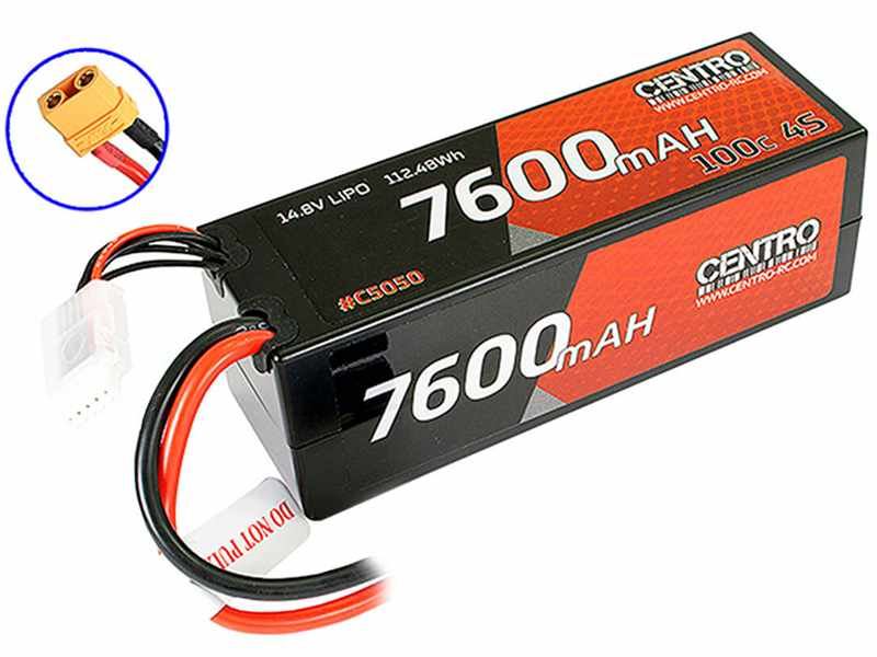 Centro 4S 7600Mah 14.8V 100C Hardcase Lipo Battery Xt90