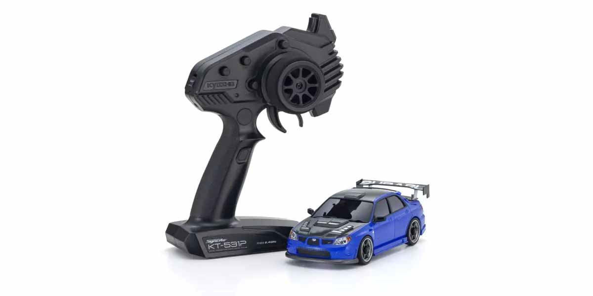 Kyosho Mini-Z Awd Subaru Impreza Wrx Aero Kit Blue (Ma020N-M/Kt531P)
