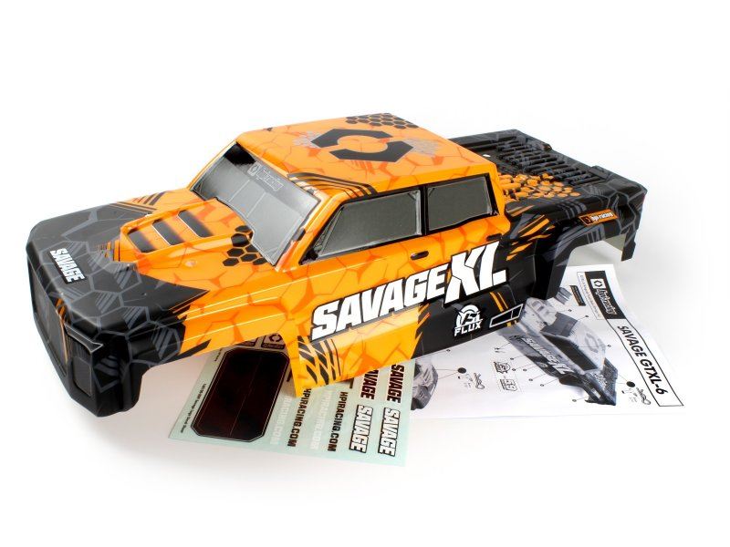 Gtxl-6 Kingcab Painted Truck Body (Black/Orange)