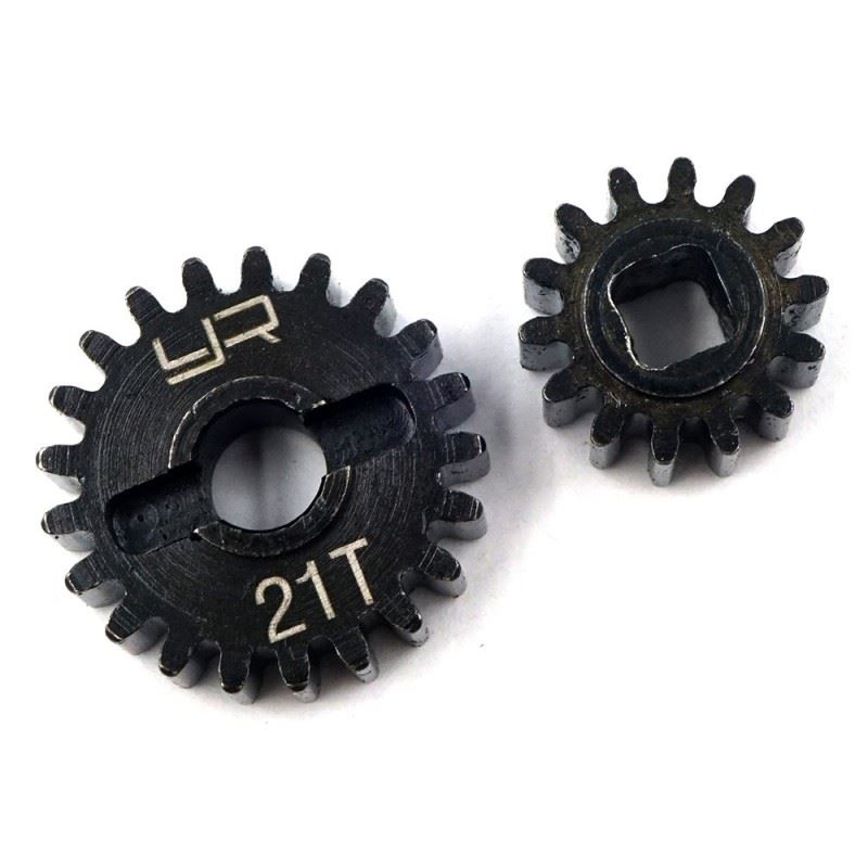Yeah Racing 21T 14T HD Steel Overdrive Portal Machined Gear Set For Axial Capra SCX10 III
