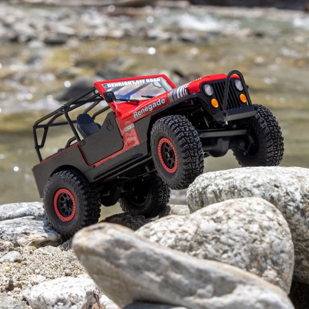 Axial 1/30 Scx30 Jeep Cj-7 Genright 4X4 Rtr, Red