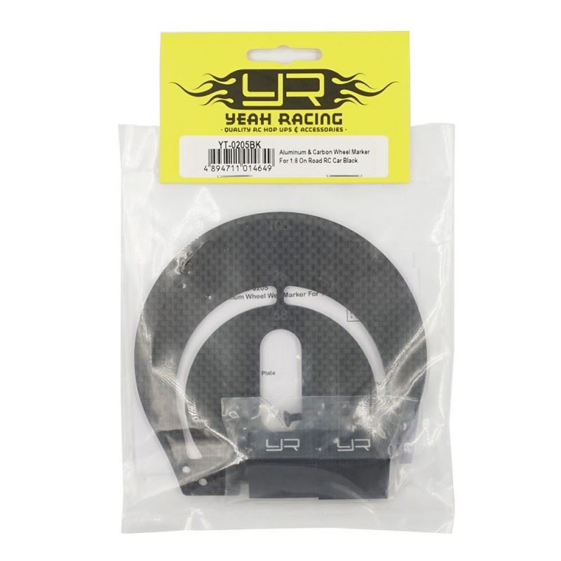 Yeah Racing Aluminum & Carbon Wheel Well Marker For 1:8 On Road RC Car Black