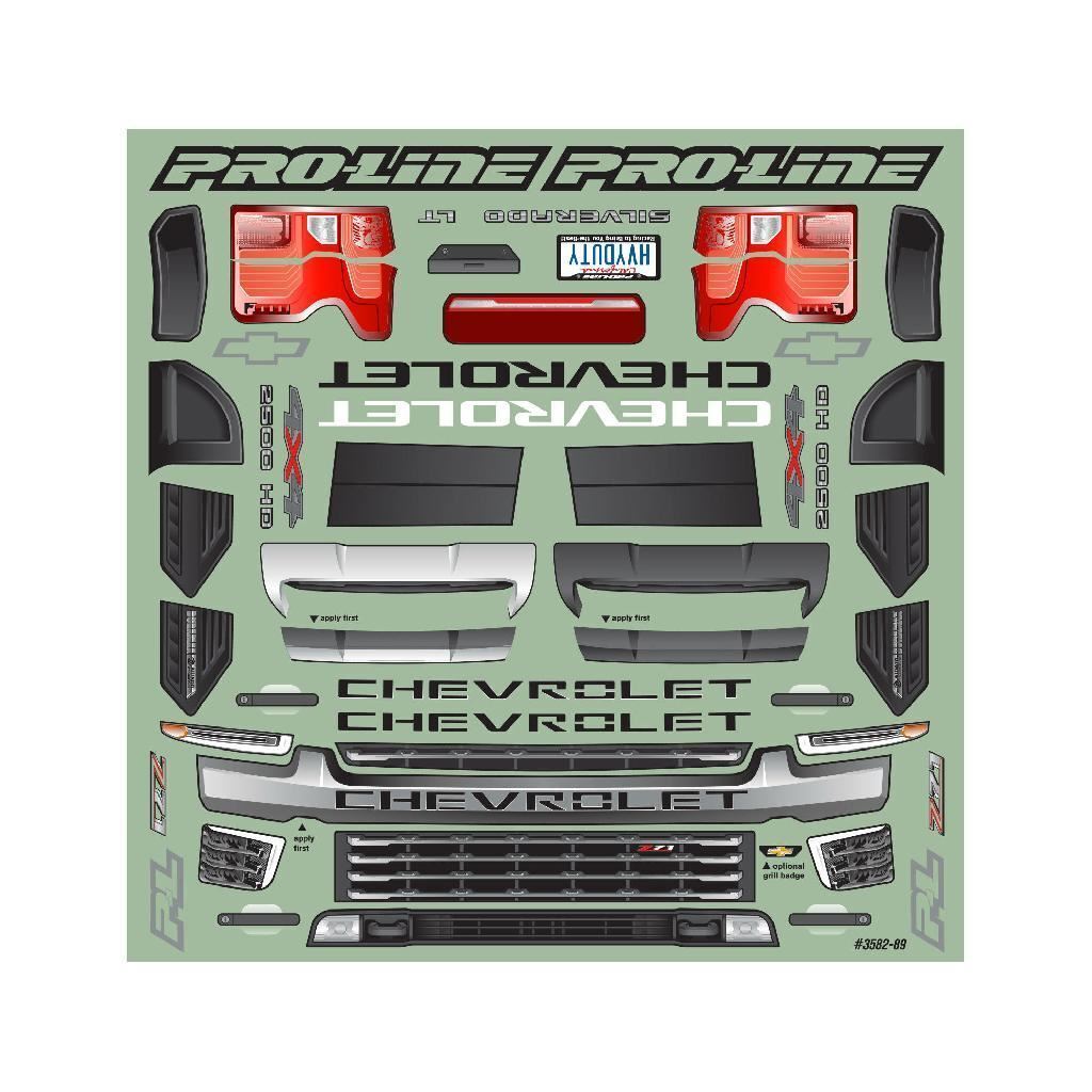 Proline 1/8 2021 Chevy Silverado 2500 Hd Clear Body:  E-Revo 2.0 & M