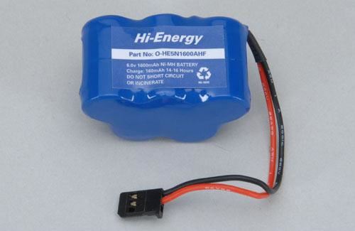 Hi-Energy 6V 1600mAh "A" Ni-MH Rx Pack (Hump)