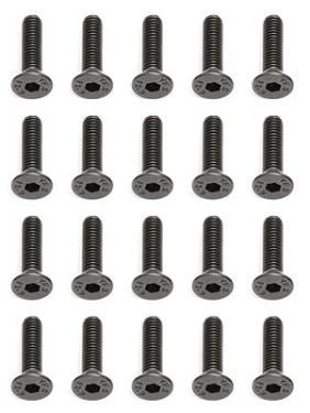 Team Associated M3 X 12 Flat Head Hex Screws
