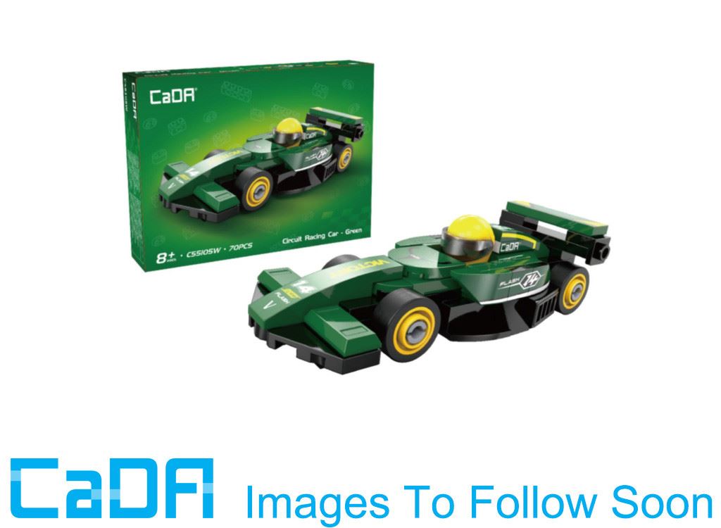 Cada Mini Green Circuit Racing Car - 70 Pcs