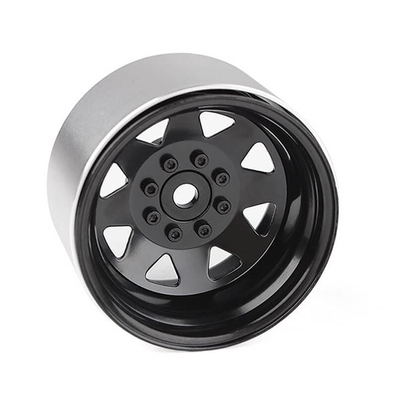 Rc4Wd 8Lug Deep Dish Wagon 1.9 Steel Stamped B/L Wheels Black