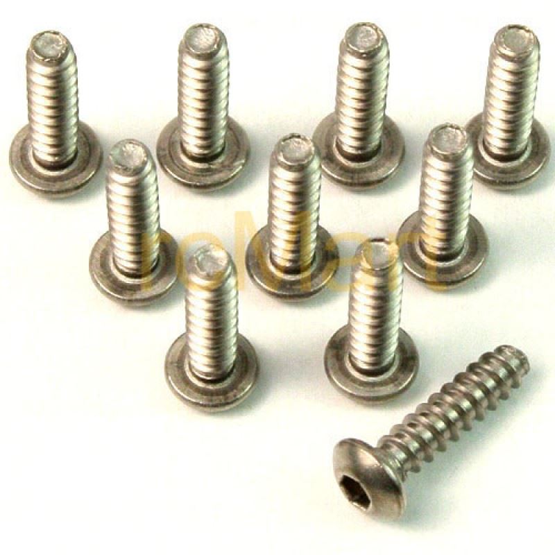 Yeah Racing Titanium Hex Socket Button Head Self-drilling Screws M3 x 10mm 10pcs