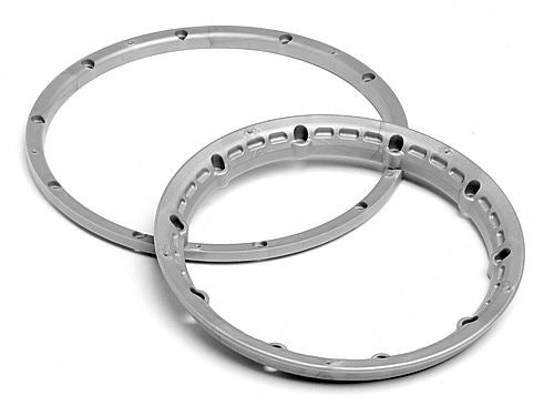 HPI Heavy Duty Wheel Bead Lock Rings Silver F. 2 Whl