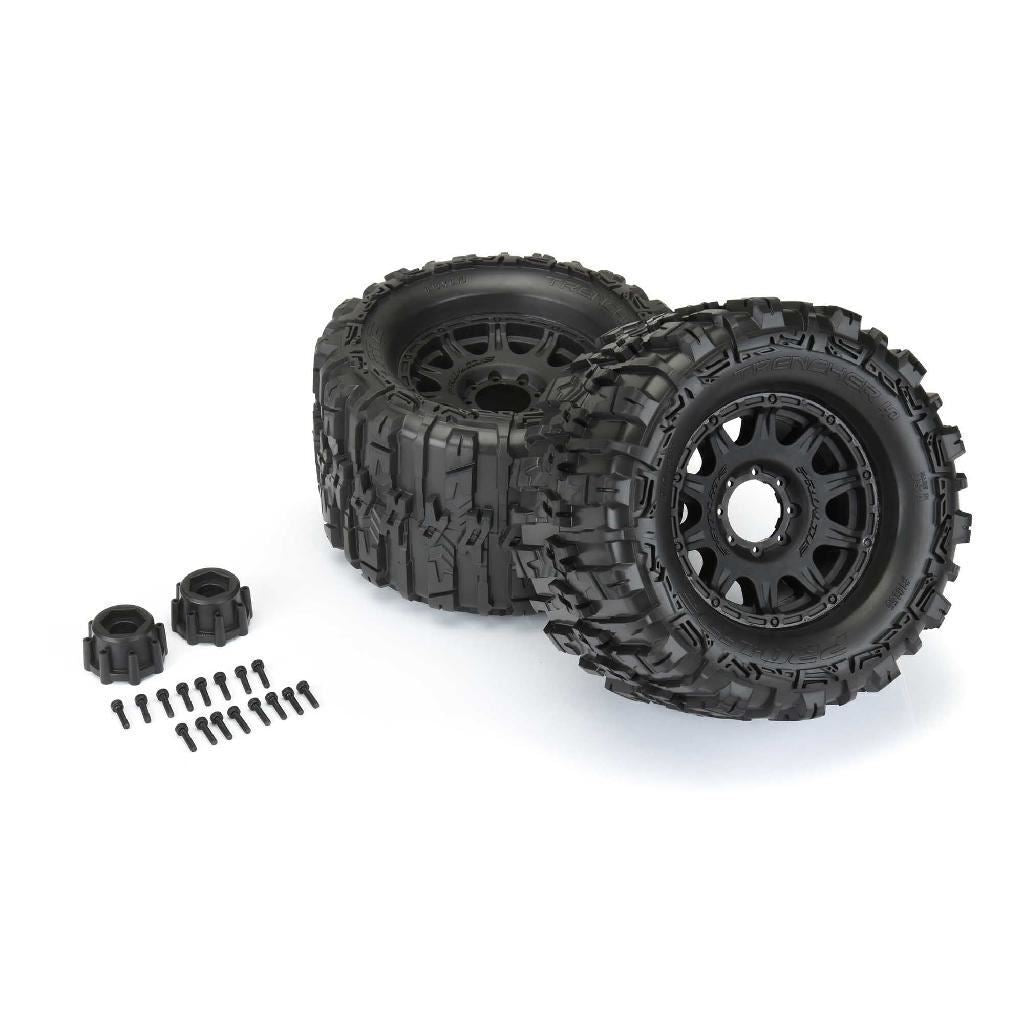 Proline 1/8 Trencher Hp Belted F/R 3.8In Mt Tires Mounted 17mm Blk Ra