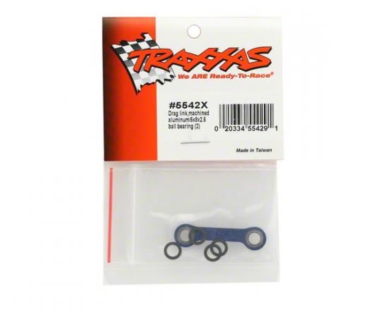 Traxxas Drag Link, Machined 6061-T6 (Blue-Anodised), 5X8X2.5 Bb (2)