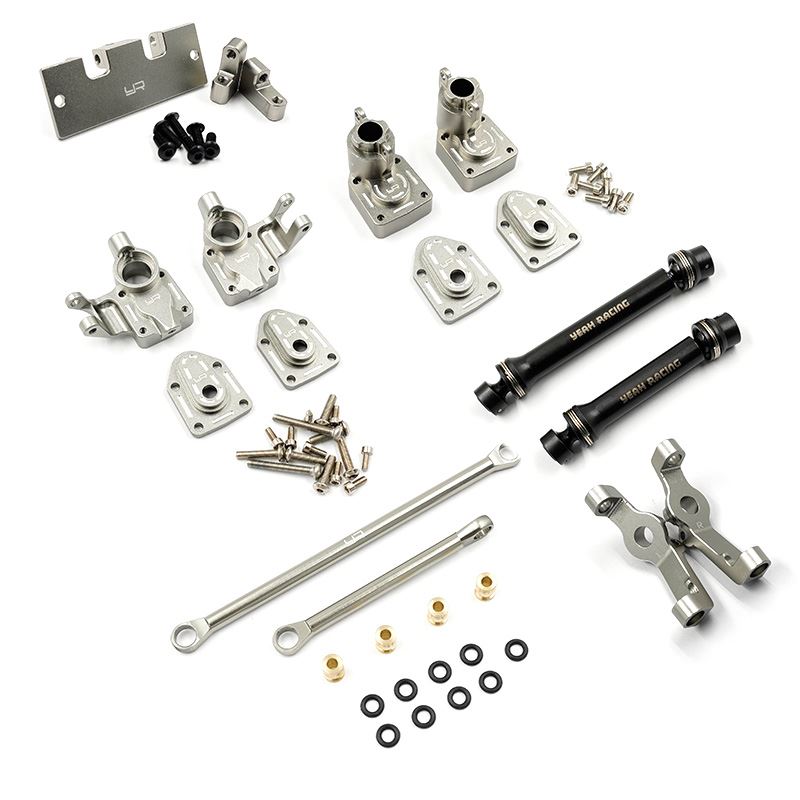 Yeah Racing Aluminum Essential Conversion Kit Gun Metal For Axial 1/18 UTB18 Capra