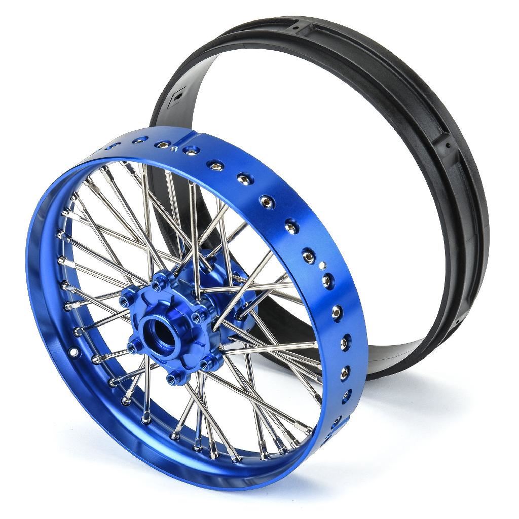 Pro 1/4 Pro-Spec Aluminum V2 Bead Front Wheel Blue/Blue (1): Pro