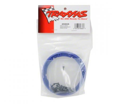TRAXXAS Sidewall protector, beadlock style (blue) (2)(Geode wheels)