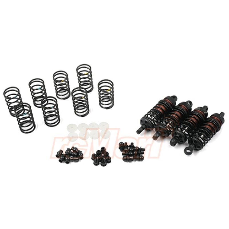 Yeah Racing Aluminum Big Bore Go 60mm Damper Set 4pcs for 1/10 RC OnRoad OffRoad Black