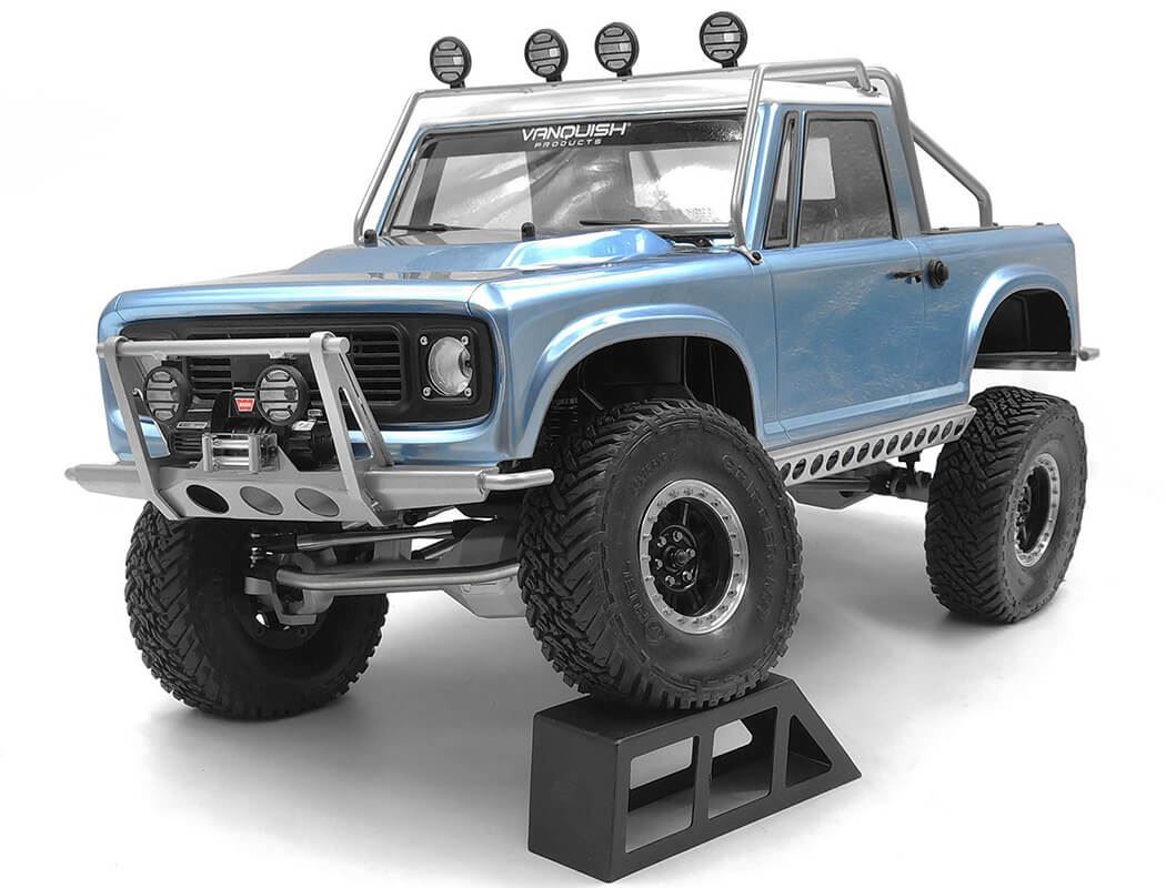 RC4WD SHIRYA FRONT WINCH BUMPER W/ LIGHTS FOR VANQUISH VS4-10 ORIGIN BODY (SILVER)