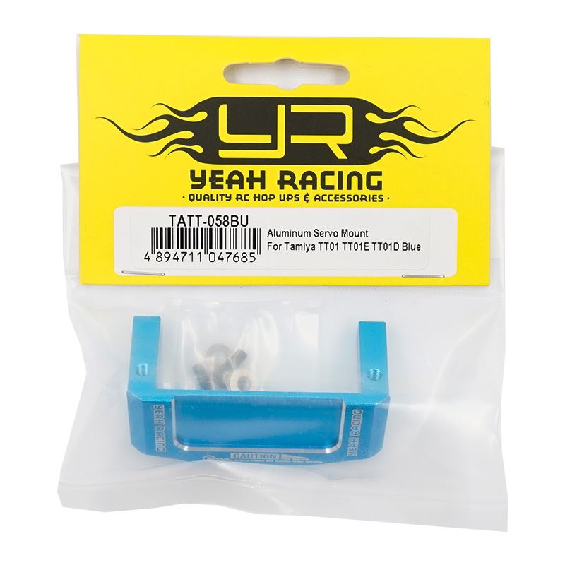 Yeah Racing Aluminum Servo Mount For Tamiya TT01 TT01E TT01D Blue