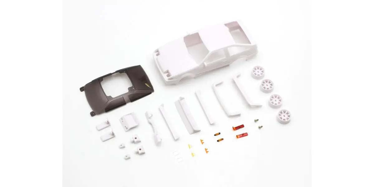 Bodyshell Toyota Trueno Ae86 Mini-Z + 4Wd Rims (White Body)