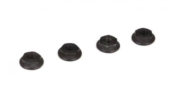 TLR 4mm Low Profile Serrated Nuts (4)