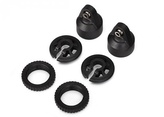 TRAXXAS Shock caps, GTX shocks/spring perch/adjusters/2.5x14 CS(2)(f