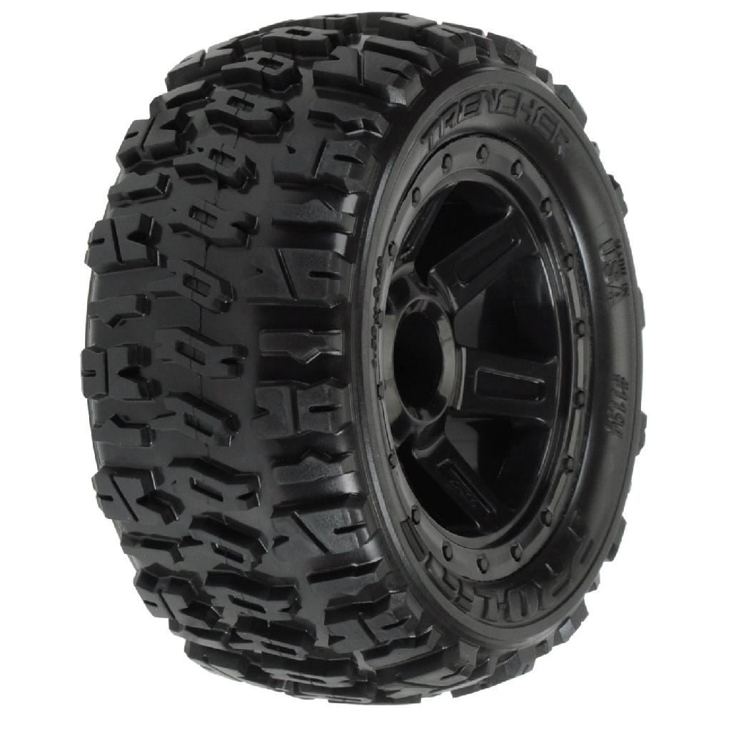 Proline 1/16 Trencher M2 Fr/Rr 2.2In Tires Mounted 12mm Blk Desperado