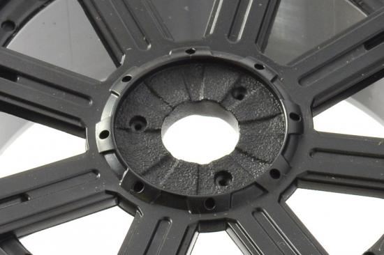 FASTRAX 1:8 ROCK BLOCK MOUNTED ON 8-SPOKE BLACK (PR)