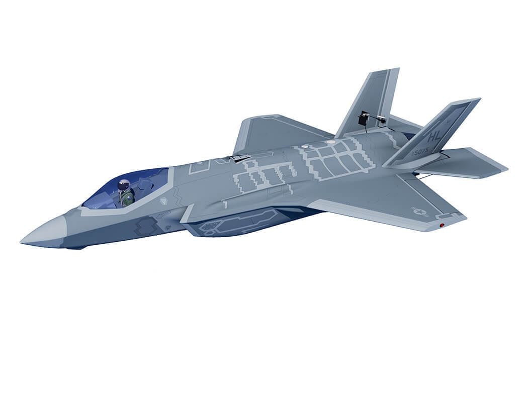 Xfly 64Mm F-35 Lightning Edf 750Mm No Retract Without Tx/Rx/Batt