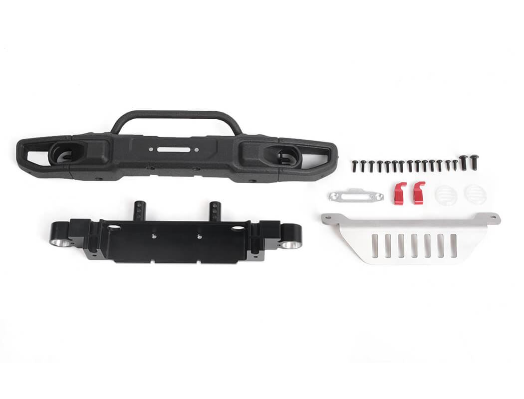 RC4WD OEM WIDE FRONT WINCH BUMPER W/ STEERING GUARD FOR AXIAL 1/10 SCX10 III JEEP (GLADIATOR/WRANGLE