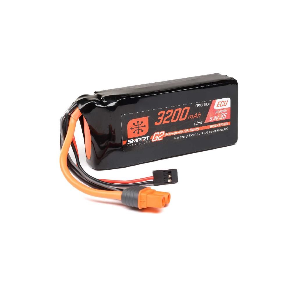 Spektrum 9.9V 3200Mah 3S 10C Smart G2 Ecu Life Battery: Ic3
